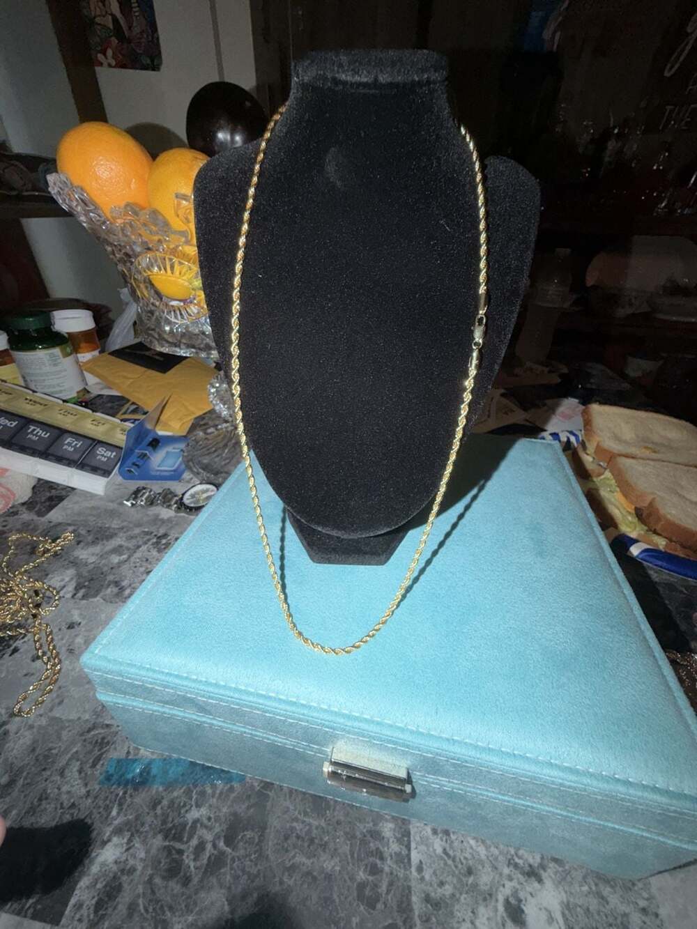 14K Yellow Gold filled Rope Chain 24 inch 2mm
